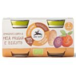 ALCE NERO PETIT POT MIX PUREE DE POMMES PRUNES ET BISCUITS BIO 160 G 2X 80 G