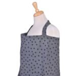 BAMBIDOU TABLIER ALLAITEMENT EN GAZE GRIS A POIS