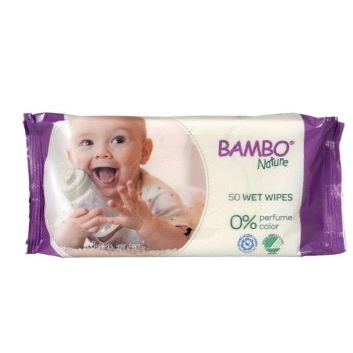 bambo-nature-bambo-nature-50-wet-wipes-lingettes-nettoyantes.jpg BAMBO NATURE 50 WET WIPES – Image 1