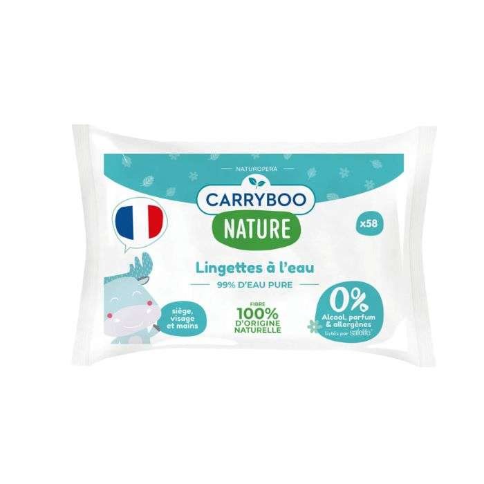 carryboo-carryboo-nature-lingettes-a-leau-58-unites-changes-bebe.jpg CARRYBOO NATURE LINGETTES A L'EAU 58 UNITES – Image 1