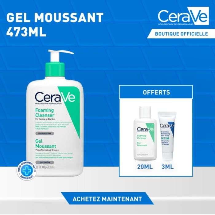 cerave-cerave-offre-gel-moussant-peaux-normales-a-grasses-473-ml-gel-moussant20ml-gel-creme-3ml-offerts-soins-anti-imperfections.jpg CERAVE OFFRE GEL MOUSSANT PEAUX NORMALES A GRASSES 473 ML + GEL MOUSSANT20ML+ GEL CREME 3ML OFFERTS – Image 1