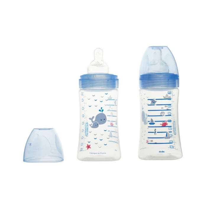 dodie-biberon-anti-colique-tetine-plate-270ml-mer-0-6-mois.jpg DODIE BIBERON ANTI COLIQUE TETINE PLATE+ 270ML MER 0-6 MOIS – Image 1