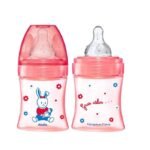 DODIE BIBERON ANTI COLIQUE TETINE RONDE 3 VITESSES + 150ML ROSE POUPEE 0-6 M