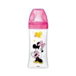 DODIE BIBERON ANTI COLIQUE TETINE RONDE 3 VITESSES+ 330ML MINNIE ROSE +6 M