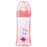 DODIE BIBERON ANTI COLIQUE TETINE RONDE 3 VITESSES+ 330ML ROSE DANSE +6 M