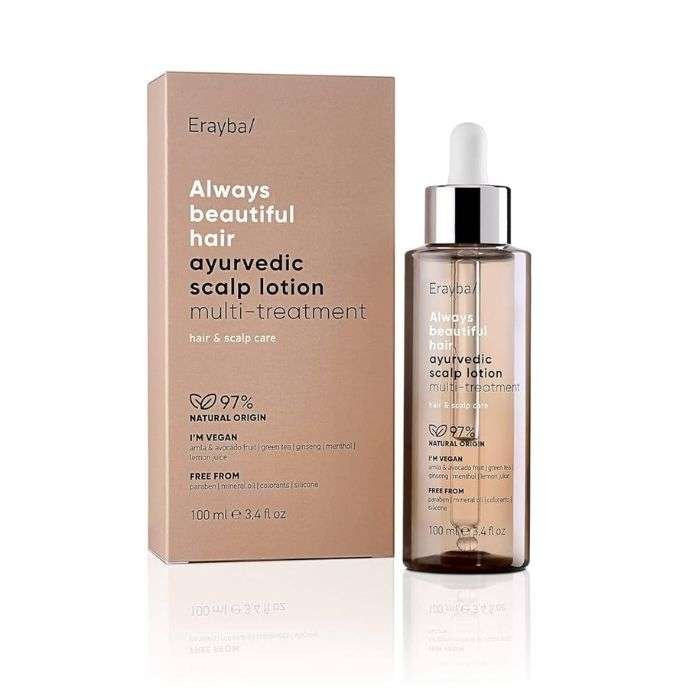erayba-always-beautiful-hair-ayurvedic-lotion-pour-cuir-chevelu-multi-traitement-100ml.jpg ERAYBA ALWAYS BEAUTIFUL HAIR AYURVEDIC LOTION POUR CUIR CHEVELU MULTI TRAITEMENT 100ML – Image 1