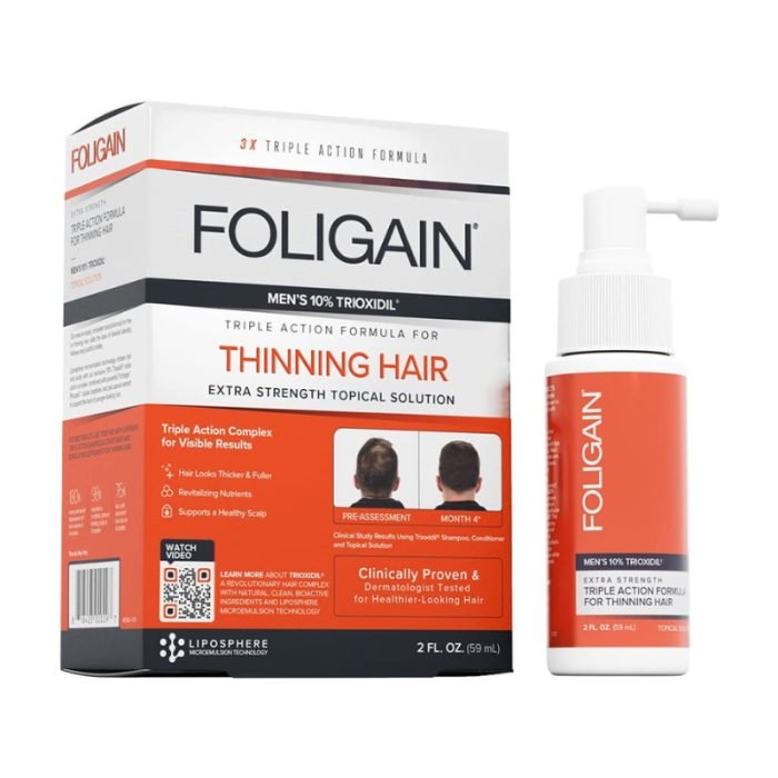 foligain-foligain-spray-volumateur-triple-action-homme-10-trioxidil-59-ml-masque-creme-et-soins.jpg FOLIGAIN SPRAY VOLUMATEUR TRIPLE ACTION HOMME 10% TRIOXIDIL 59 ML – Image 1
