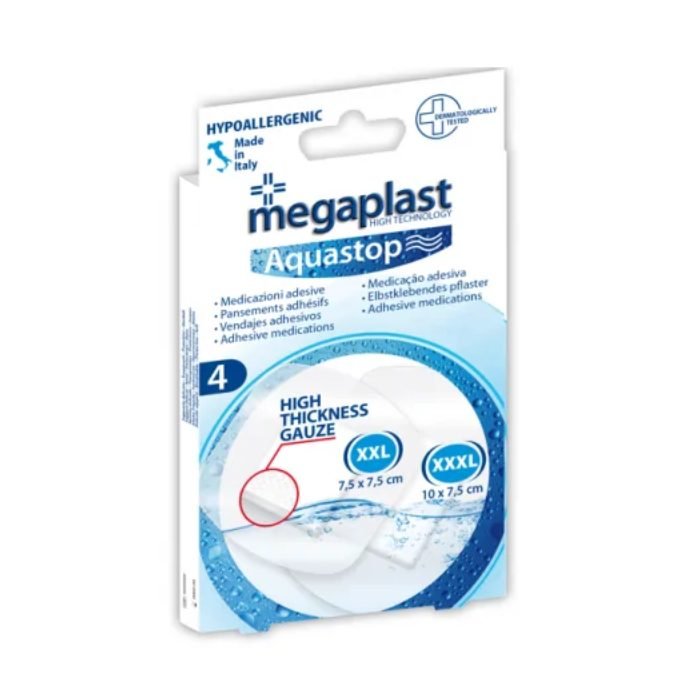 megaplast-megaplast-aquastop-pansements-adhesifs-boite-de-4-pansements-bandages-et-compresses.jpg MEGAPLAST AQUASTOP PANSEMENTS ADHESIFS BOITE DE 4 – Image 1