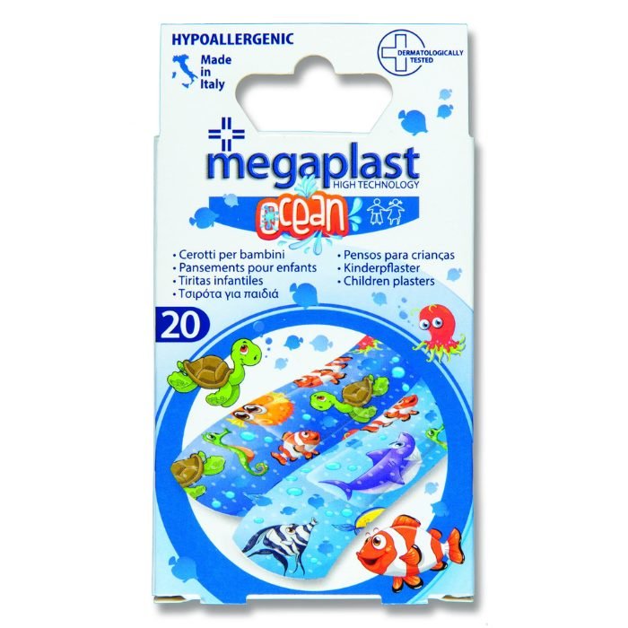 megaplast-megaplast-ocean-pansement-pour-enfant-boite-de-20-pansements-bandages-et-compresses.jpg MEGAPLAST OCEAN PANSEMENT POUR ENFANT BOITE DE 20 – Image 1
