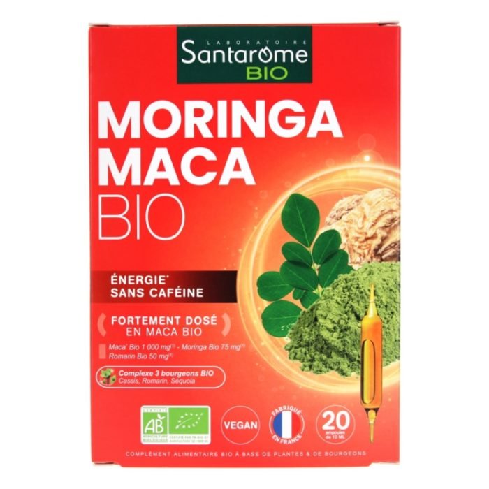 santarome-bio-santarome-bio-moringa-maca-bio-20-ampoules-de-10-ml-memoire-et-concentration.jpg SANTAROME BIO MORINGA MACA BIO 20 AMPOULES DE 10 ML – Image 1
