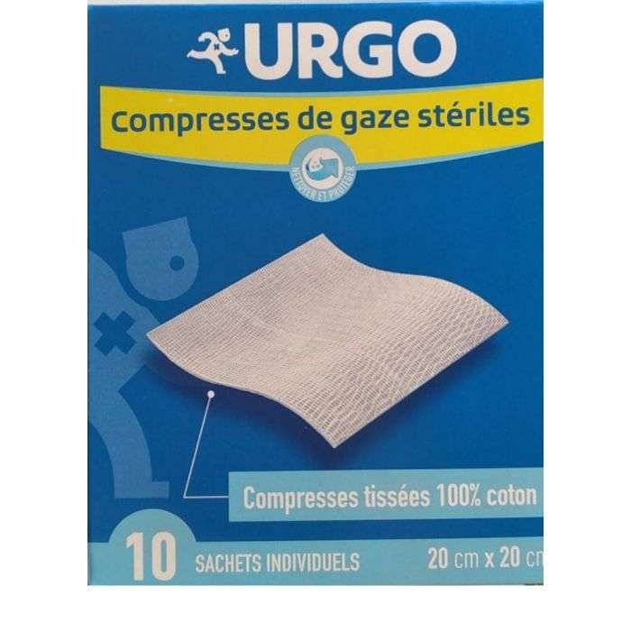 urgo-compresses-de-gaz-steriles-20-cm-x-20-cm.jpg URGO COMPRESSES DE GAZ STERILES 20 CM x 20 CM – Image 1